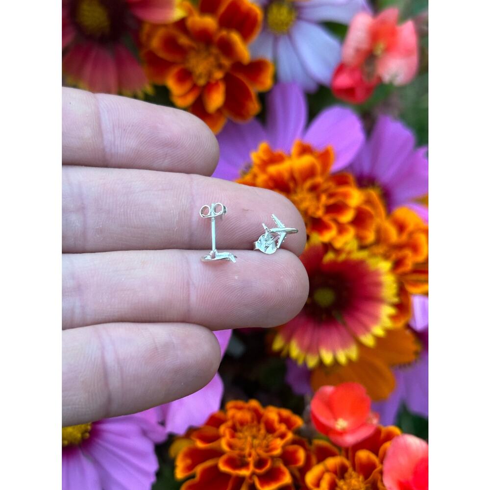 Sterling Silver Airplane Post Earrings, Sterling … - image 4